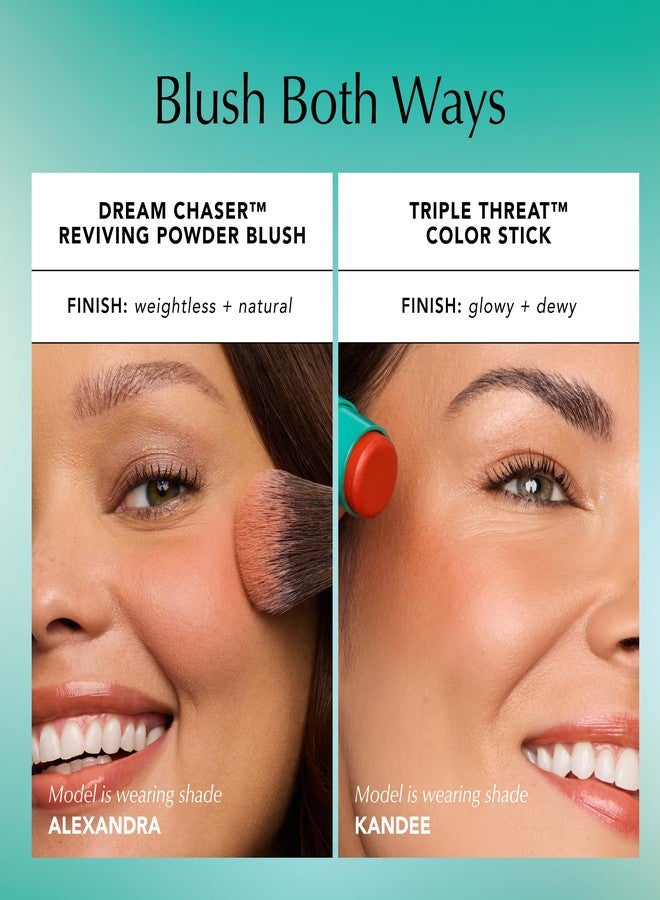 Thrive Causemetics Dream Chaser Reviving Powder Blush, Moisturizing Blush Makeup Essential with Vitamin E for Women, Long Lasting, Lightweight Face Makeup, Vegan, Shade Destinae (Coral Shimmer) - Image 4